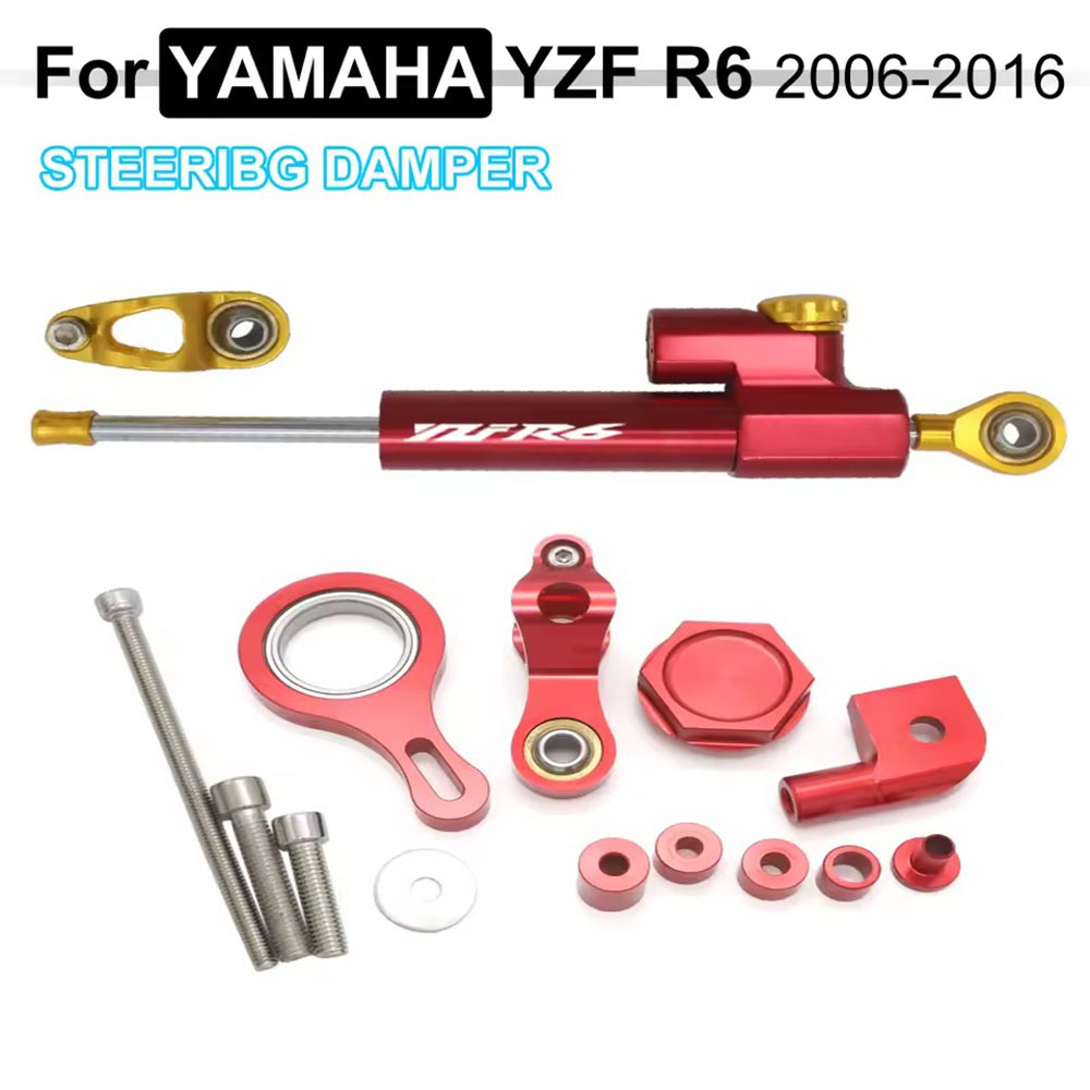 Steering Damper Stabilizer Kit Cnc - Para YAMAHA YZF R1 2002-2017 R6