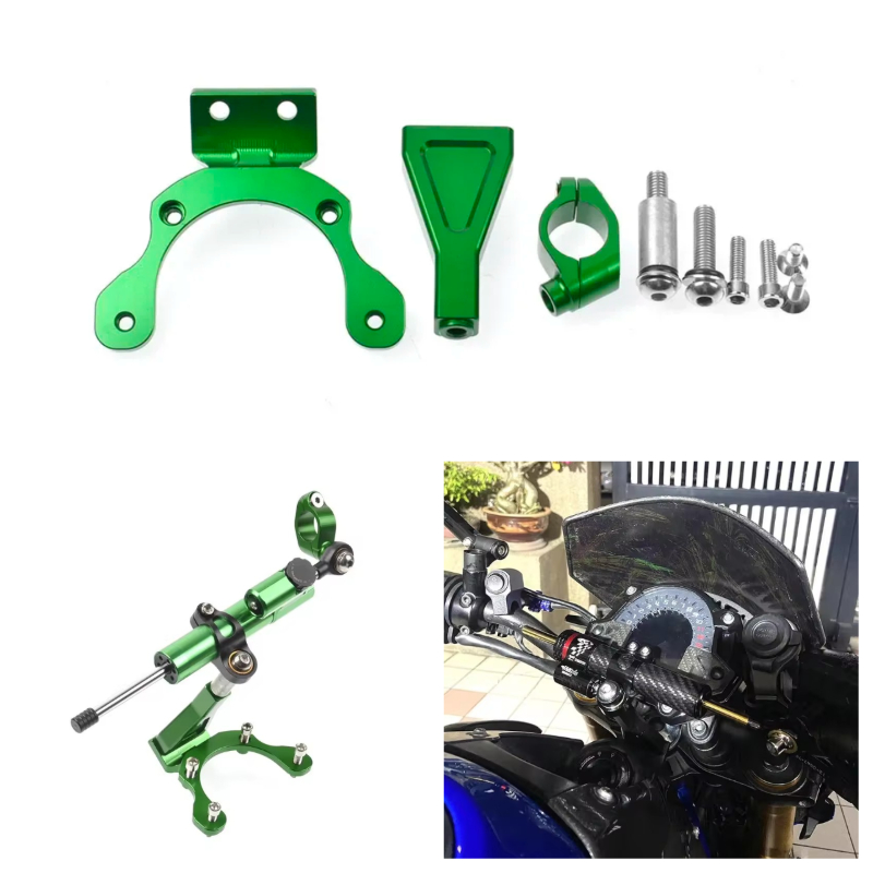 Steering Damper Stabilizer Kit Cnc - Estabilizador de Direção em Fibra de