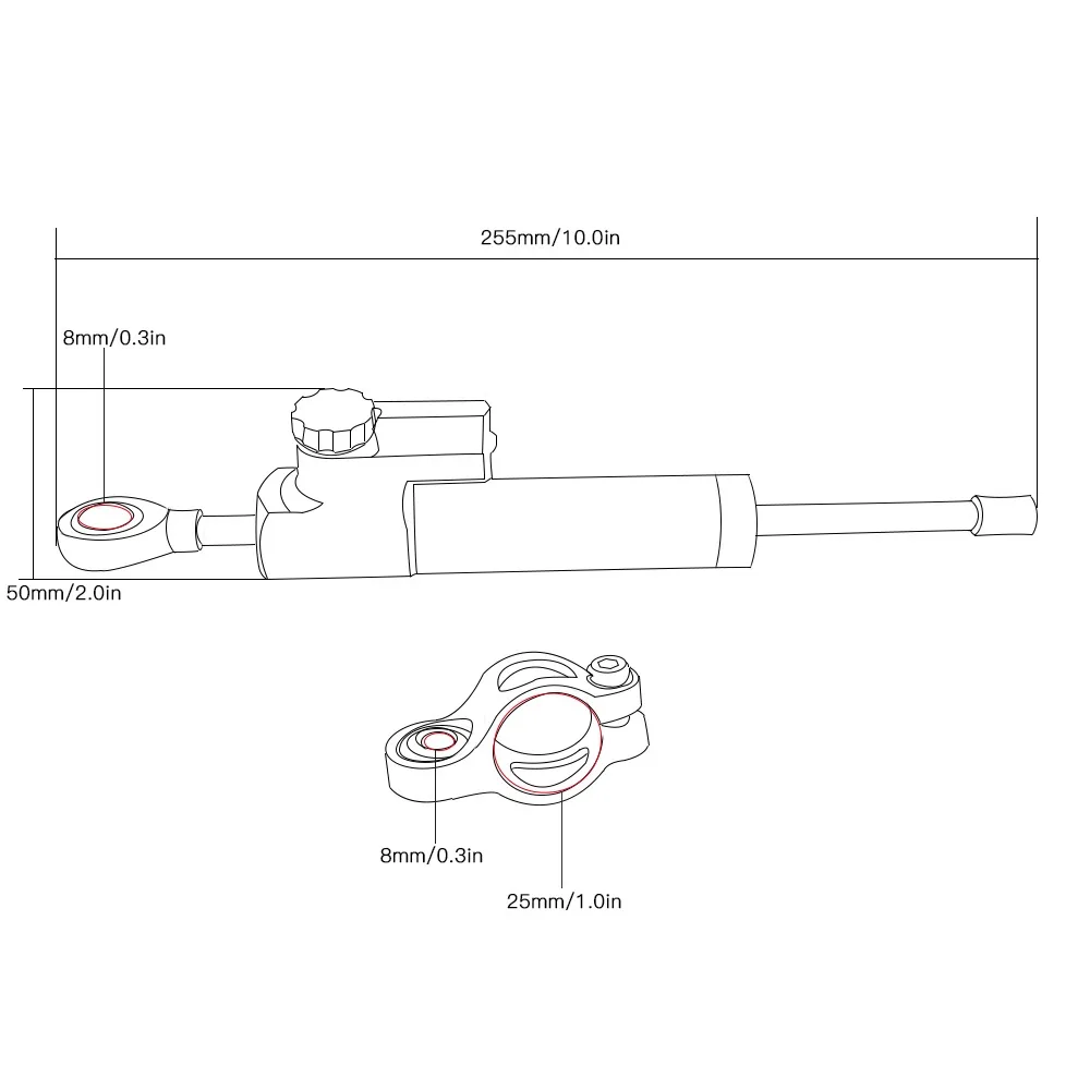 Cnc ajustável motocicletas dir - Steering Damper Stabilizer Kit Cnc avaliação e preço