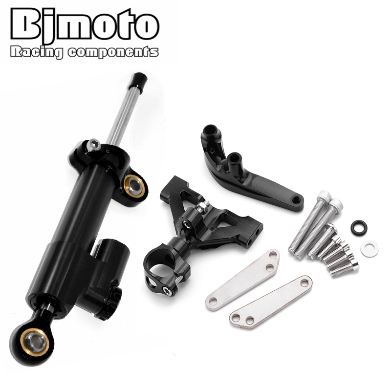 Bjmoto kit de suporte de monta - Steering Damper Stabilizer Kit Cnc avaliação e preço